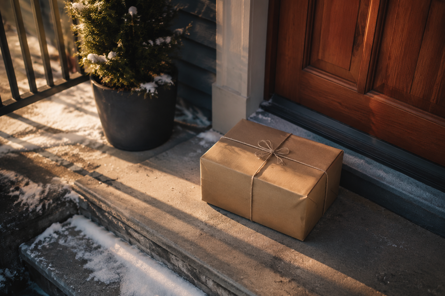 Doorstep parcel delivery in Canada for an Oopbuy order — Canada Post style
